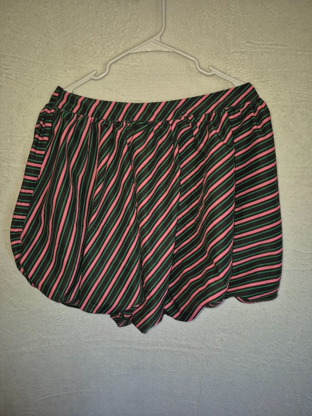 Wicked Paul Tazewell Striped Bubble Skirt NWT Size L Pink Green Black Halloween